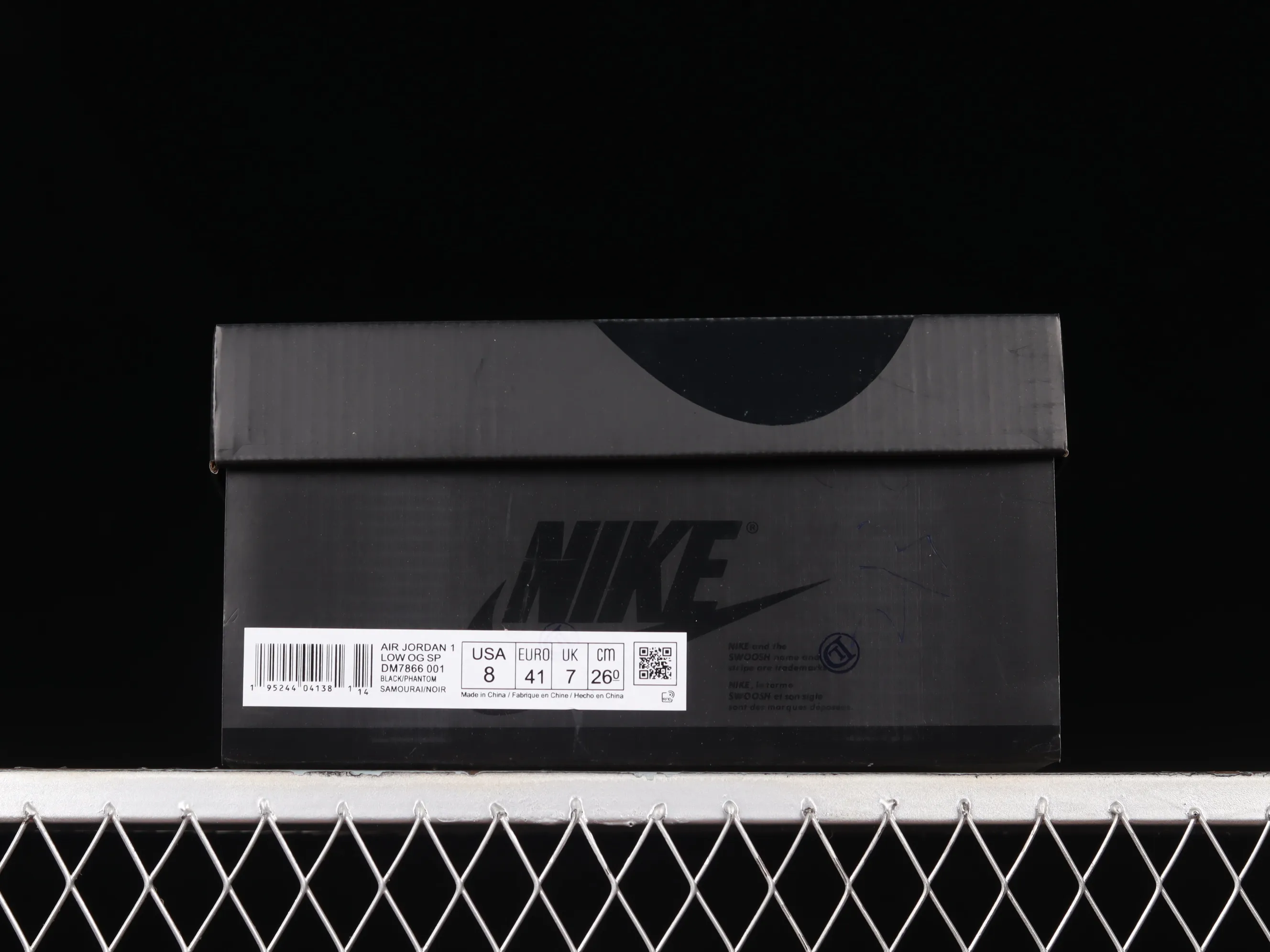 All Categories Air Jordan Jordan Series Basketball Shoes Air Jordan 1 Low Z Version Travis Scott x Air Jordan 1 Low OG "Triple Black" AJ1 Joe 1 Black Warrior Overhook DM7866-001